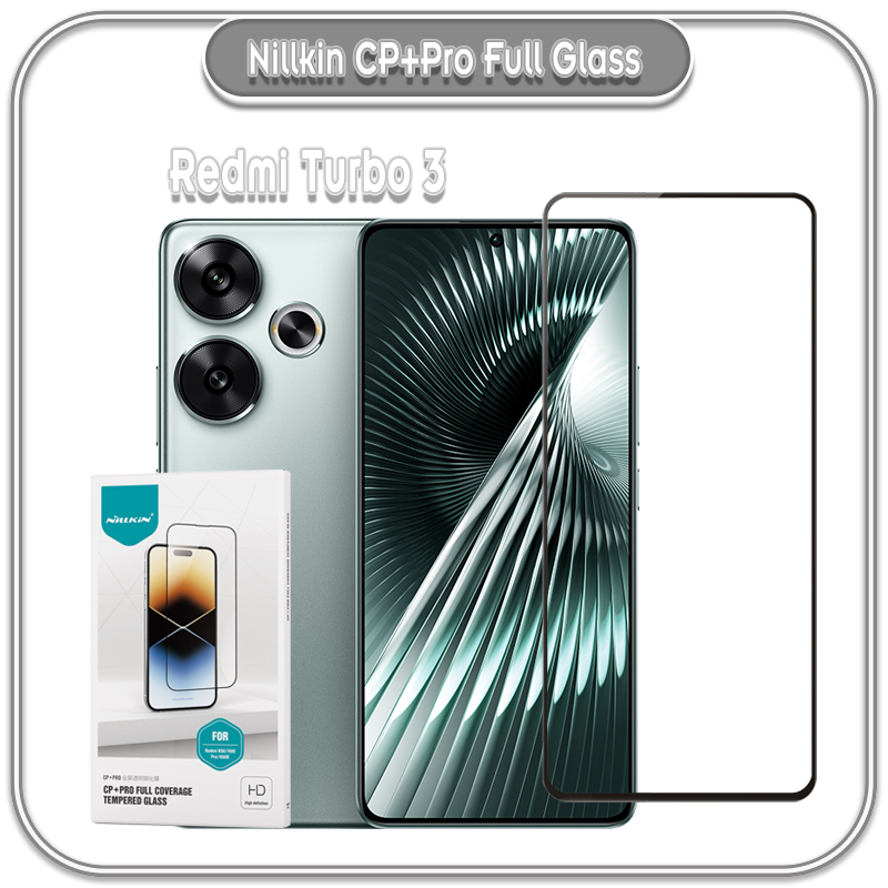 Cường lực Redmi Turbo 3 - Poco F6, Nillkin CP+ Pro full viền đen