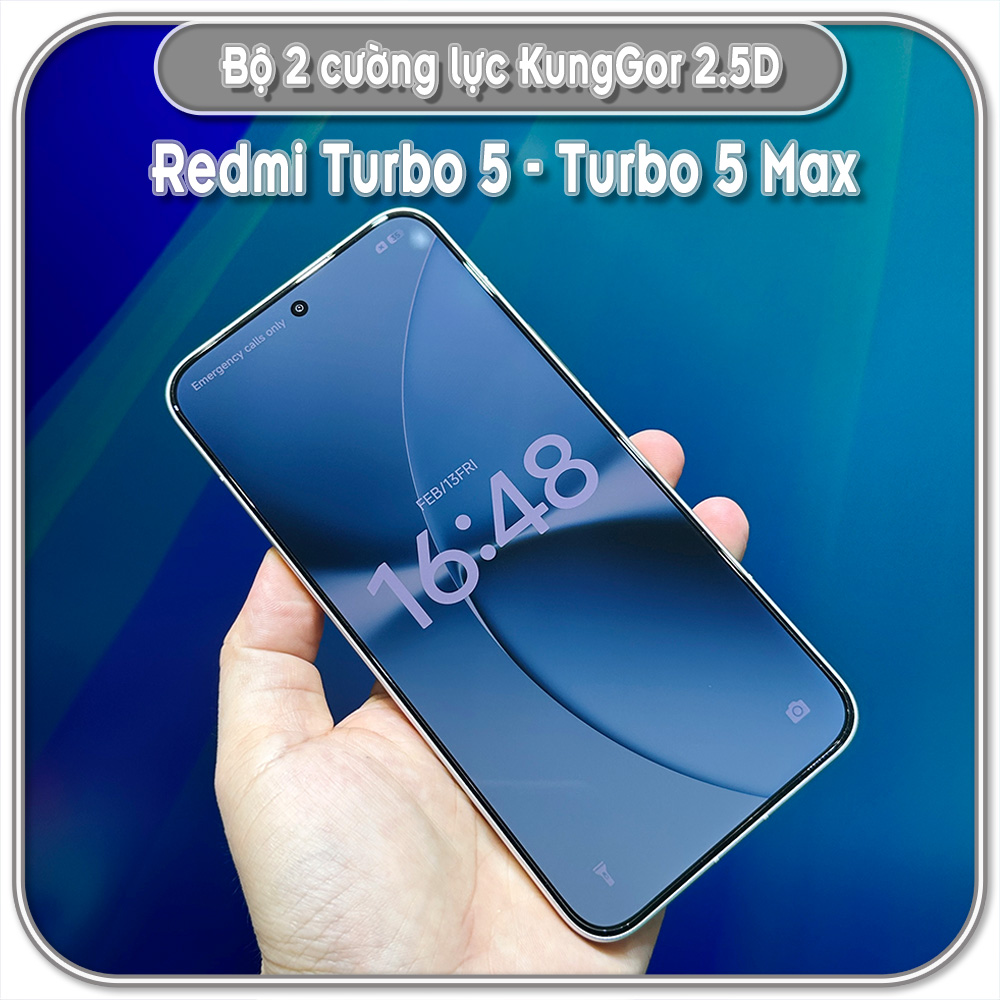 Bộ 2 Cường lực Redmi Turbo 5 - X8 Pro / Turbo 5 Max - Poco X8 Pro Max, KungGor trong
