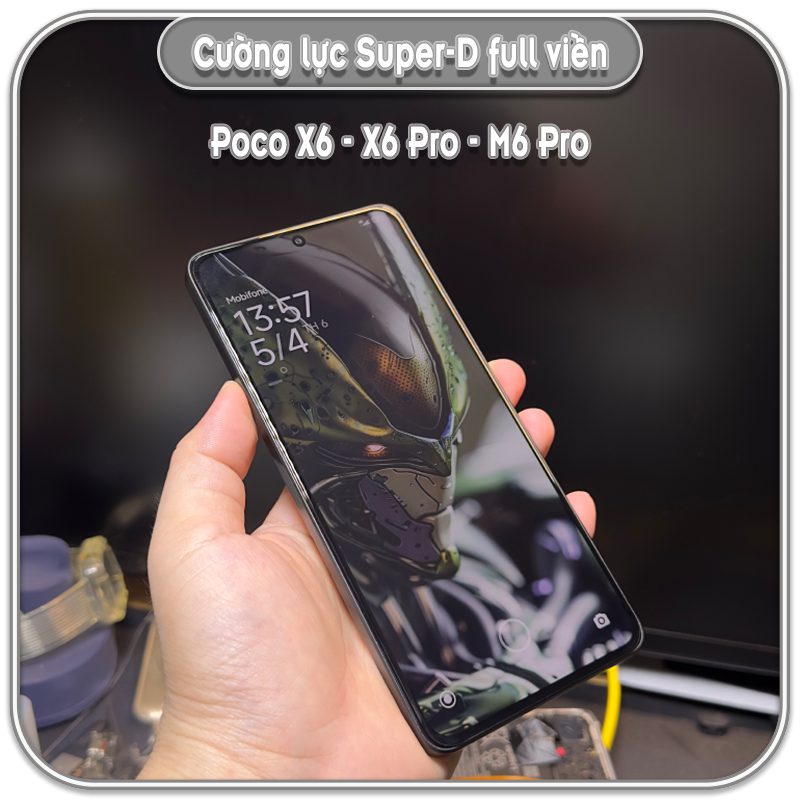 Cường lực Poco X6 - X6 Pro - M6 Pro, Super D Full viền Đen MIETUBL