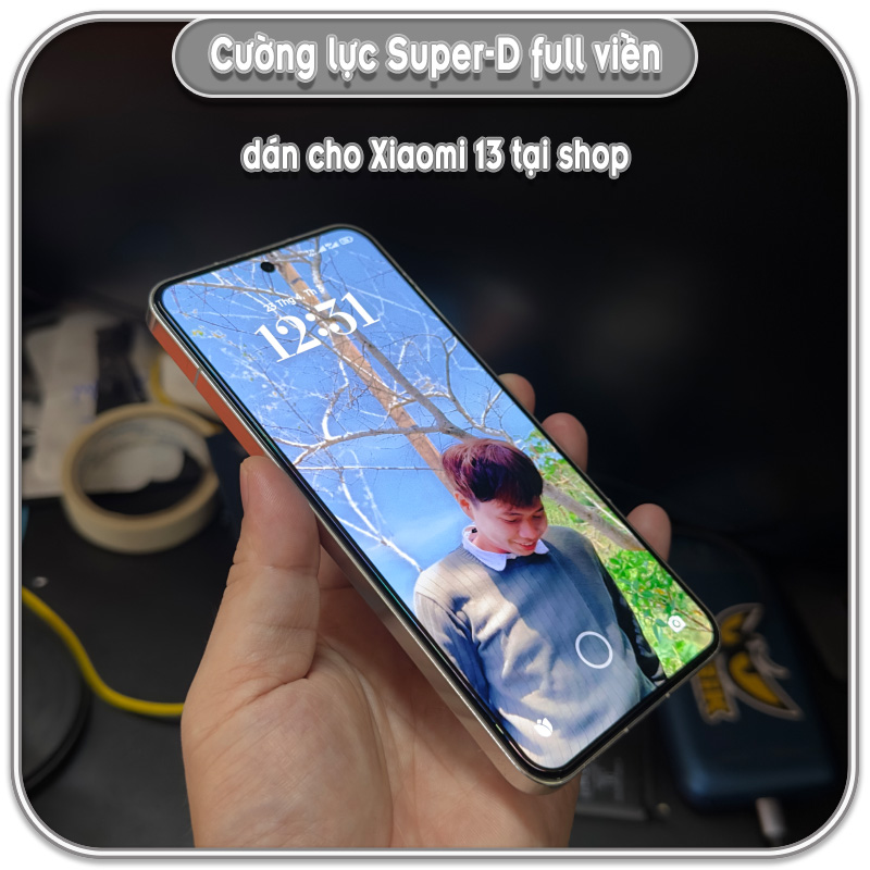 Cường lực Xiaomi 13 - 14 Super D Full viền Đen MIETUBL