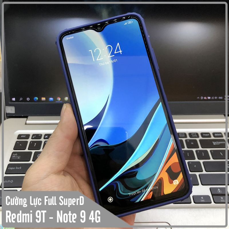 Kính cường lực Super D cho Xiaomi Redmi 9T - Redmi Note 9 4G - Full viền Đen MIETUBL