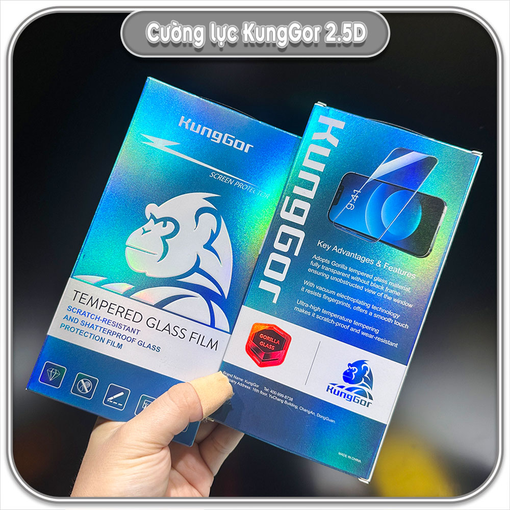 Cường lực KungGor cho iQoo 15 Ultra, trong không viền đen bộ 2 miếng