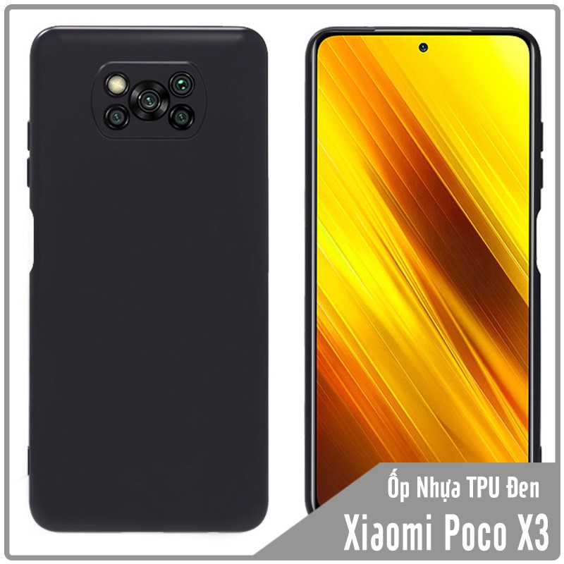 Ốp lưng cho Xiaomi Poco X3 NFC - X3 PRO nhựa dẻo TPU Đen - che camera