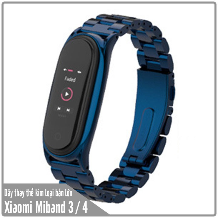 Vòng thay thế Xiaomi Miband 3 / 4 / 5 Mijobs kim loại bản lớn