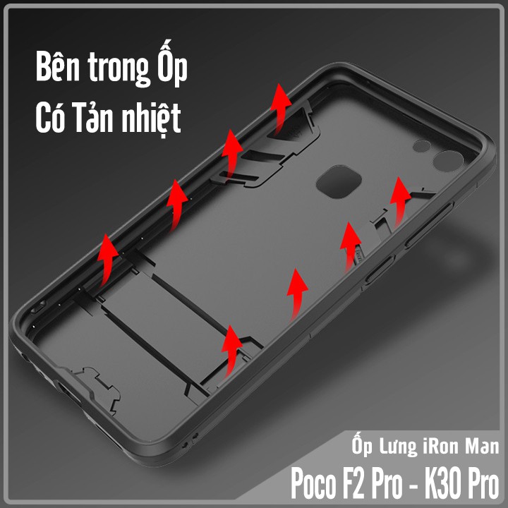 Ốp lưng cho Poco F2 Pro - Redmi K30 Pro - K30 Ultra iRON - MAN Nhựa PC cứng viền dẻo chống sốc