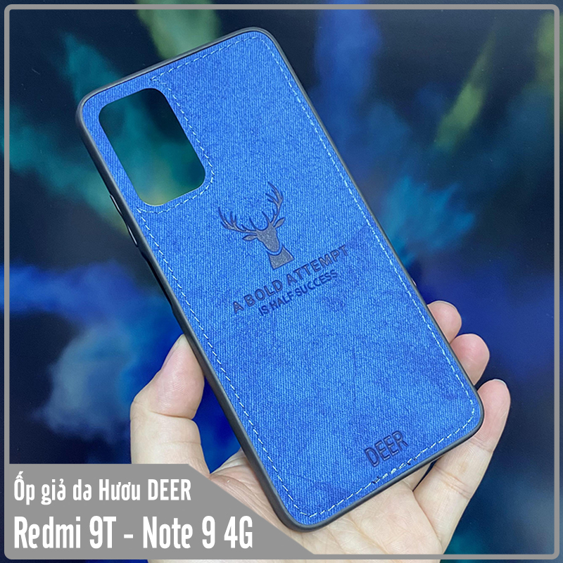 Ốp lưng cho Xiaomi Redmi 9T - Redmi Note 9 4G giả da con hươu DEER