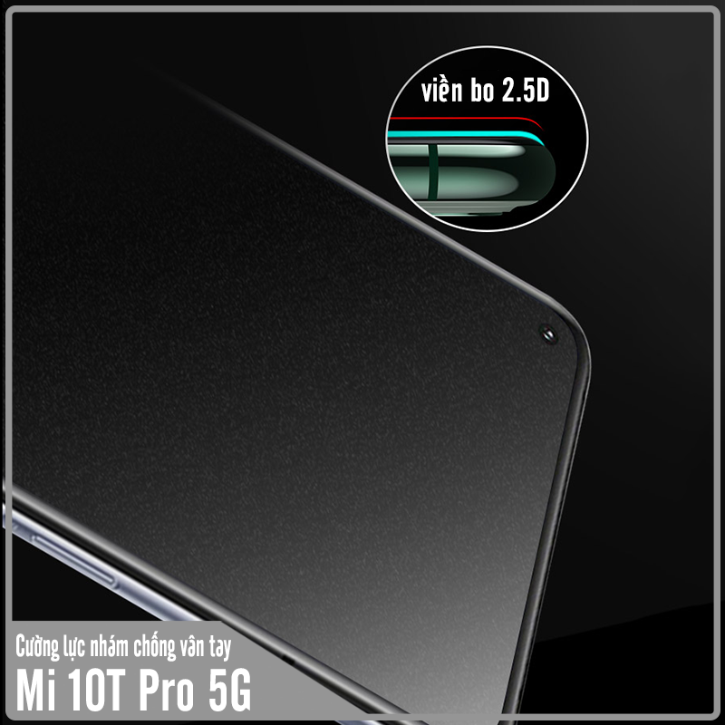 Kính cường lực cho Xiaomi Mi 10T Pro - Redmi K30S chống vân tay Full viền Đen