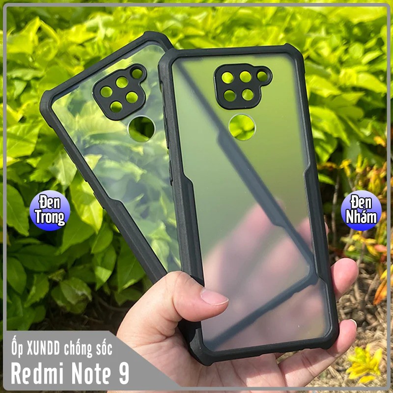 Ốp lưng cho Xiaomi Redmi Note 9 - Redmi 10X (4G) chống sốc trong viền nhựa dẻo XunDD