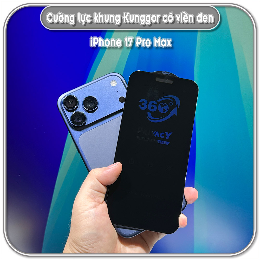 Cường lực chống nhìn trộm 360 Mletubl cho iPhone 17 Pro - 17 Pro Max và iPhone Air