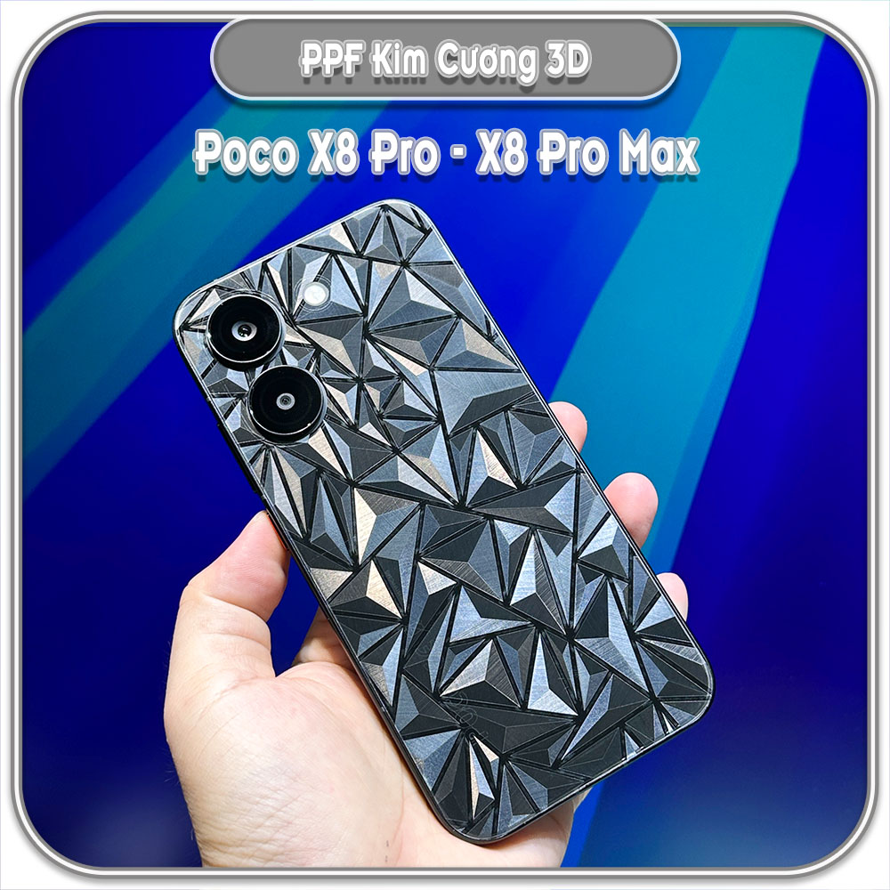 Dán PPF kim cương 3D mặt lưng cho Poco X8 Pro - X8 Pro Max / Redmi Turbo 5 - Turbo 5 Max