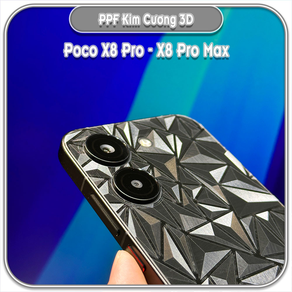 Dán PPF kim cương 3D mặt lưng cho Poco X8 Pro - X8 Pro Max / Redmi Turbo 5 - Turbo 5 Max