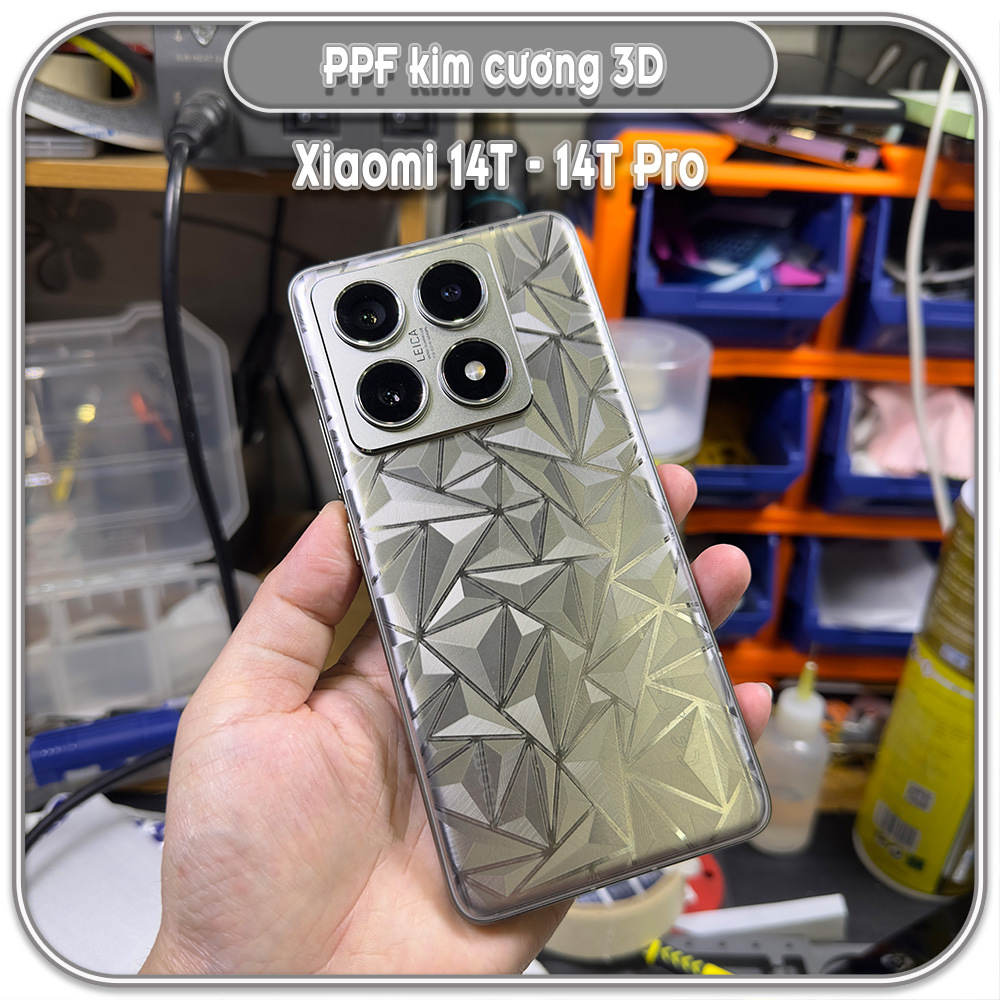 Dán PPF lưng 3D kim cương Xiaomi 14T - 14T Pro