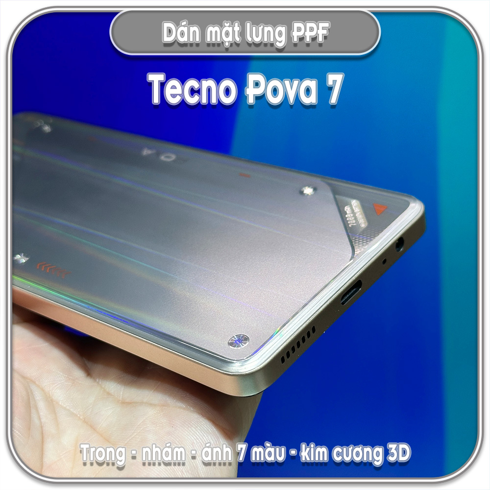 Dán PPF mặt lưng cho Tecno Pova 7