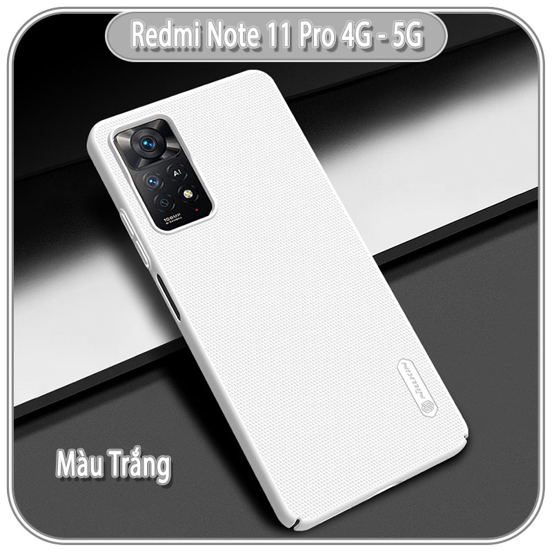 Ốp lưng cho Redmi Note 11 Pro - Note 12 Pro 4G Frosted Shield nhựa PC cứng Nillkin , Vân nhám , chống vân tay