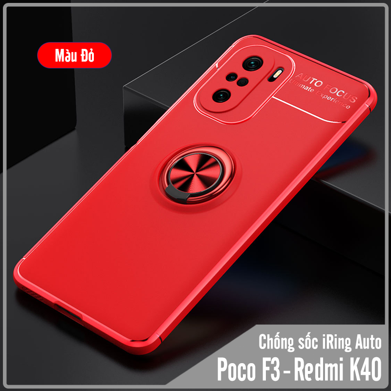 Ốp lưng cho Xiaomi Poco F3 - Redmi K40 chống sốc iRing Auto Focus