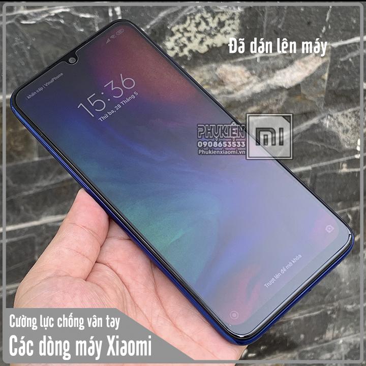 Kính cường lực cho Xiaomi Redmi Note 8 Pro chống vân tay Full viền Đen