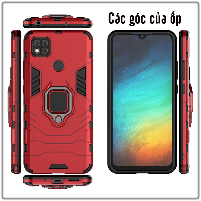 Ốp lưng dành cho Xiaomi Redmi 9C - Redmi 10A iRON - MAN IRING Nhựa PC cứng viền dẻo chống sốc