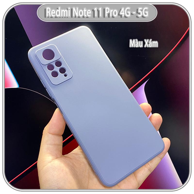 Ốp lưng cho Xiaomi Redmi Note 11 Pro - 12 Pro 4G, Choice viền vuông dẻo lót nhung che camera