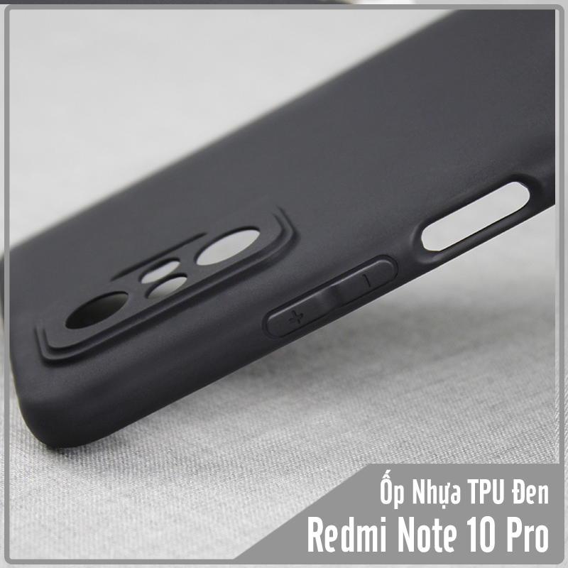 Ốp lưng TPU nhám dẻo cho Xiaomi Redmi Note 10 Pro, che Camera