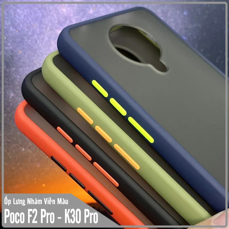 Ốp lưng cho Poco F2 Pro - Redmi K30 Pro - K30 Ultra trong nhám viền màu