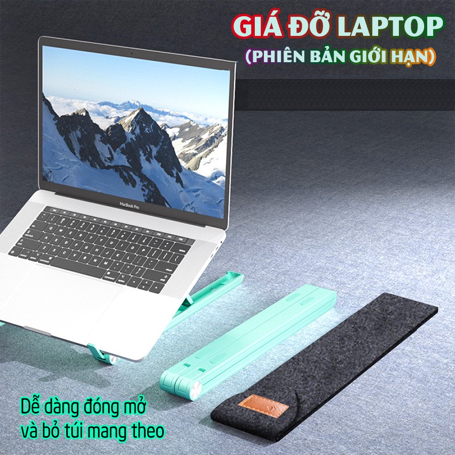 Giá đỡ Laptop & máy tính bảng 11 - 17 inch, tặng kèm túi nỉ