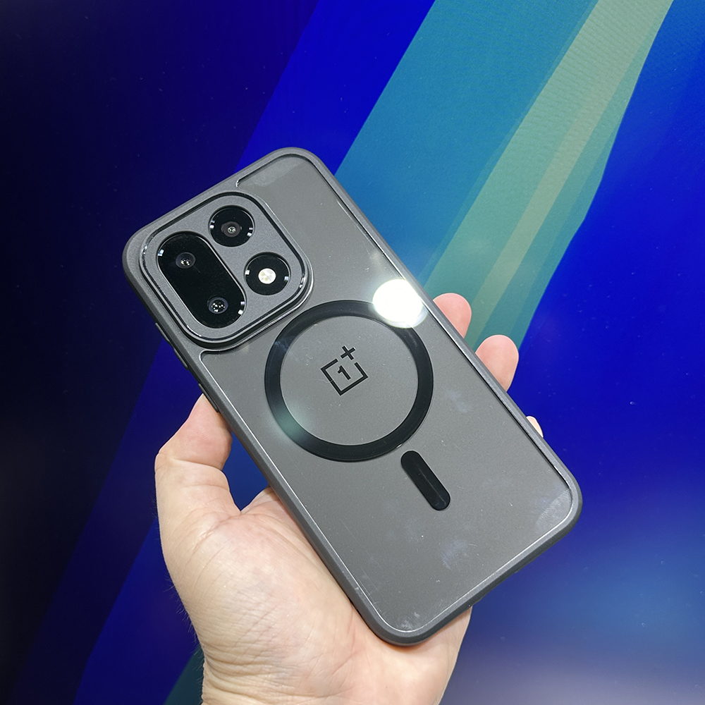 Ốp trong viền đen cho Oneplus 15, có nam châm sạc từ tính