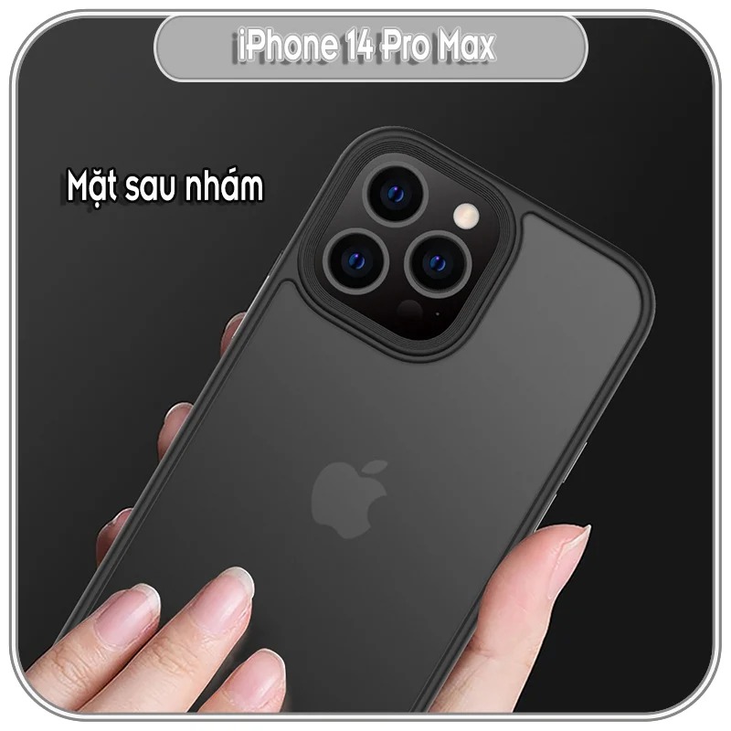 Ốp lưng cho iPhone 14 Pro Max nhám viền màu Likgus