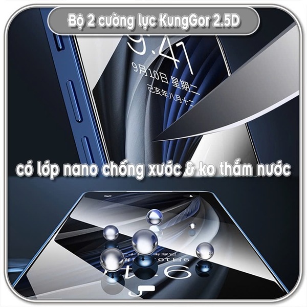 Bộ 2 Cường lực KungGor cho Xiaomi 17 Max, trong không viền đen