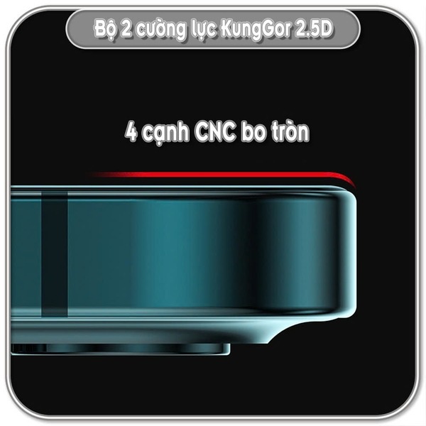 Bộ 2 Cường lực KungGor cho Xiaomi 17 Max, trong không viền đen