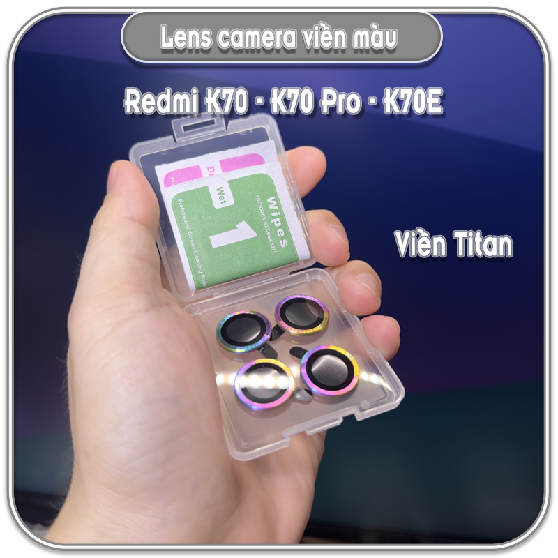 Dán lens camera Redmi K70 - K70 Pro - K70E, viền màu