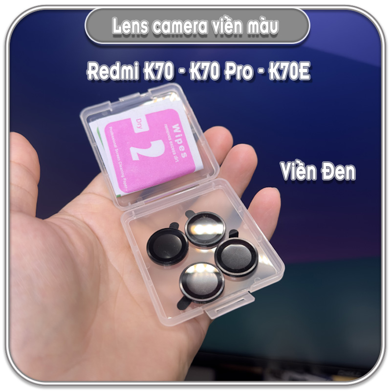 Dán lens camera Redmi K70 - K70 Pro - K70E, viền màu