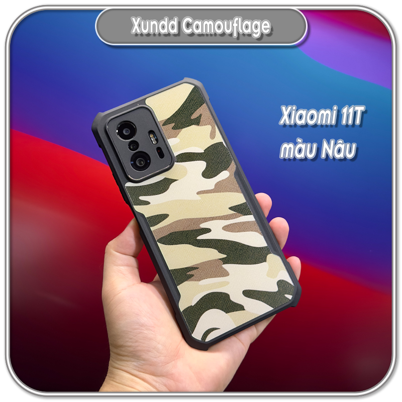 Ốp cho Xiaomi 11T - 11T Pro, Xundd Camouflage 4 góc chống sốc