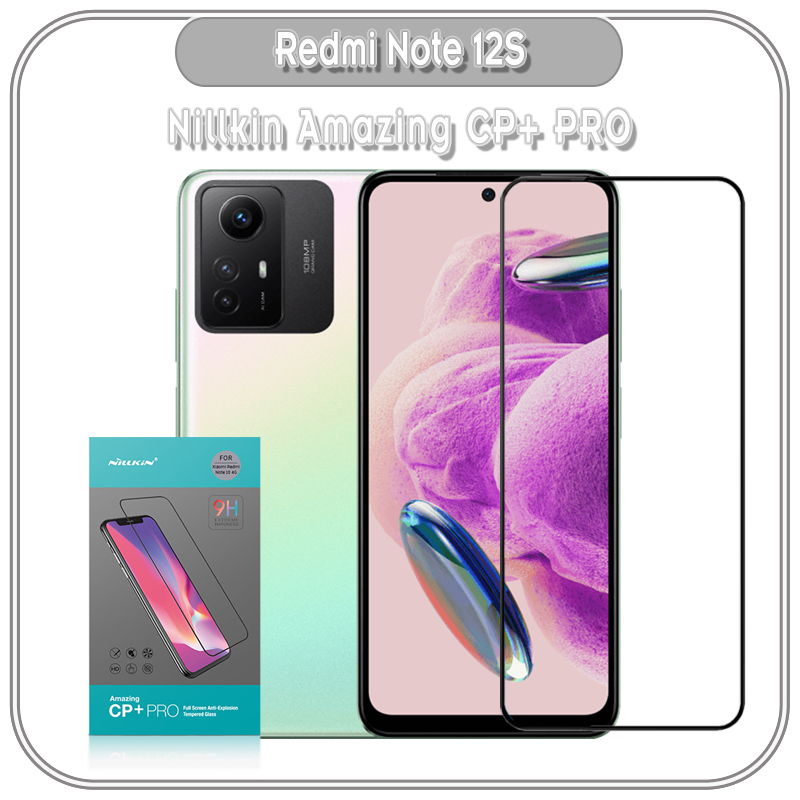 Cường lực Nillkin Amazing CP+ PRO cho Redmi Note 12S, FULL viền đen