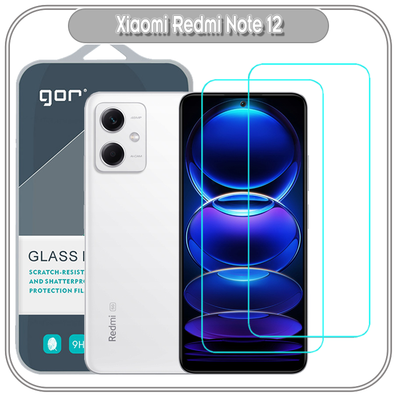 Bộ 2 miếng kính cường lực Gor trong suốt cho Xiaomi Redmi Note 12