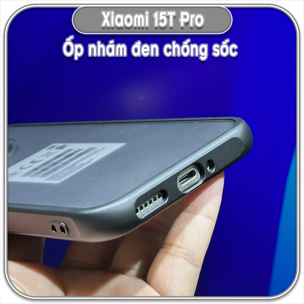 Ốp lưng chống sốc nhám đen cho Xiaomi Redmi K90 - K90 Pro