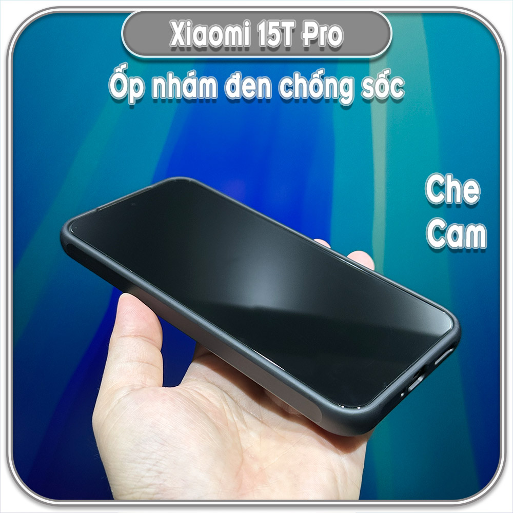 Ốp lưng chống sốc nhám đen cho Xiaomi 15T Pro