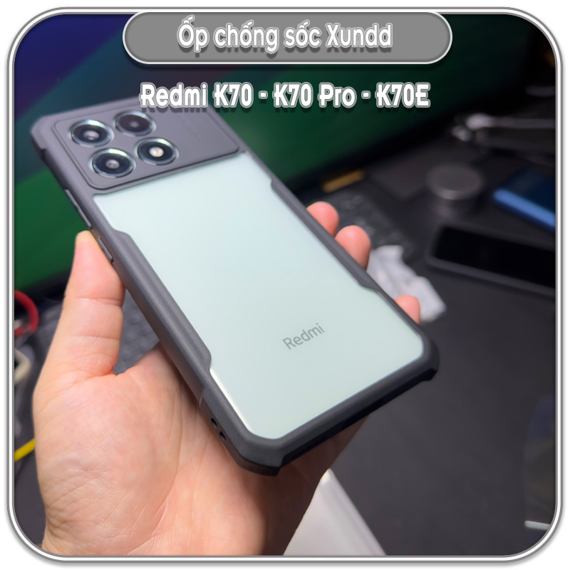 Ốp chống sốc Xundd Redmi K70 - K70 Pro - K70E, lưng PC không bị ố vàng