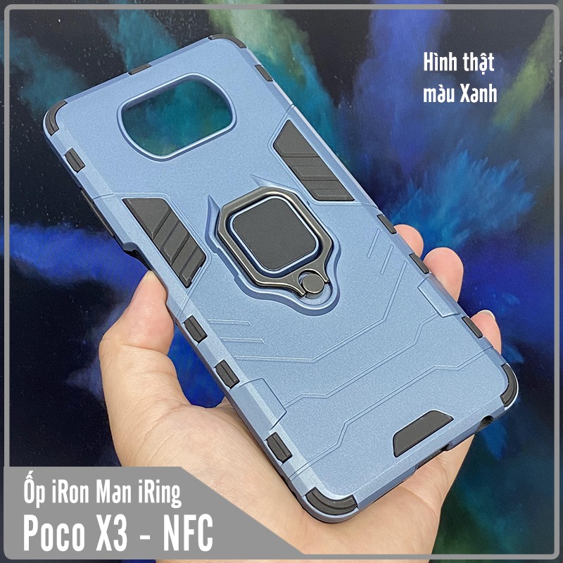 Ốp lưng cho Xiaomi Poco X3 NFC - X3 PRO iRON - MAN IRING Nhựa PC cứng viền dẻo chống sốc