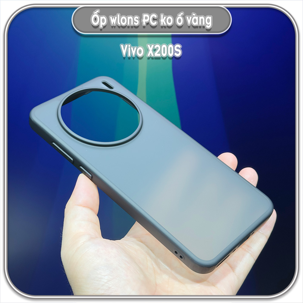 Ốp chống sốc cho Vivo X200s, wlons lưng PC không ố vàng