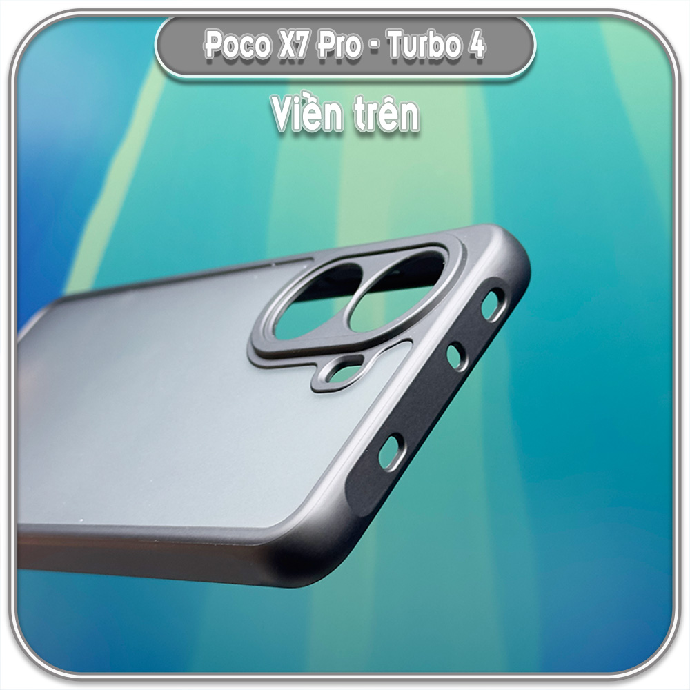 Ốp lưng chống sốc Redmi Turbo 4 - Poco X7 Pro, nhám đen che camera