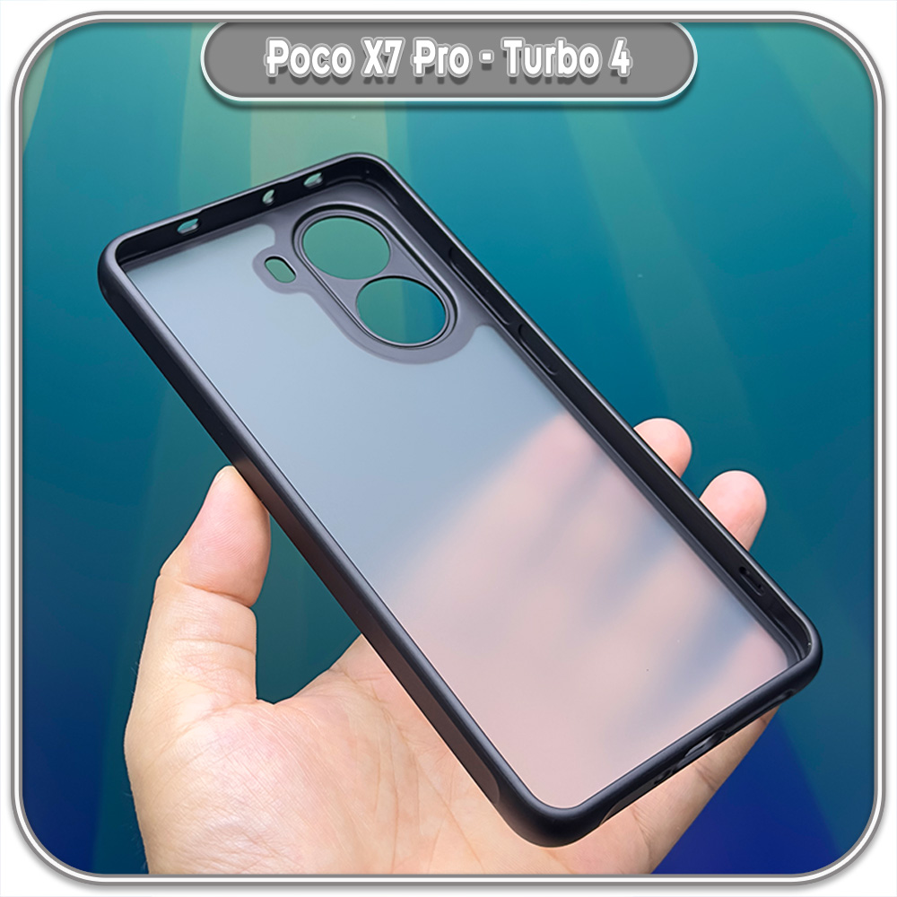 Ốp lưng chống sốc Redmi Turbo 4 - Poco X7 Pro, nhám đen che camera