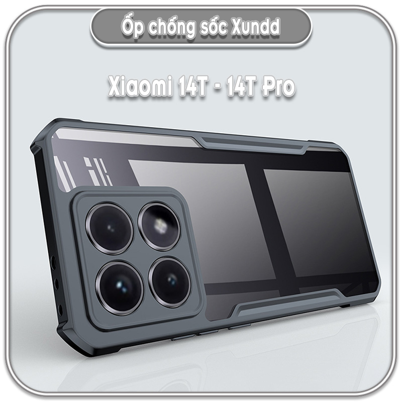 Ốp chống sốc Xundd Xiaomi 14T - 14T Pro, lưng PC không bị ố vàng
