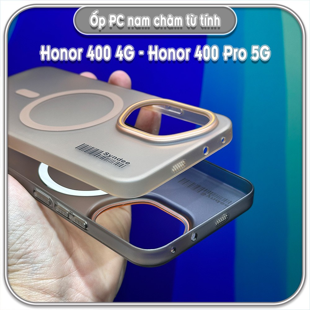 Ốp PC mỏng cho Honor 400 - 400 Pro 5G, có nam châm sạc từ tính