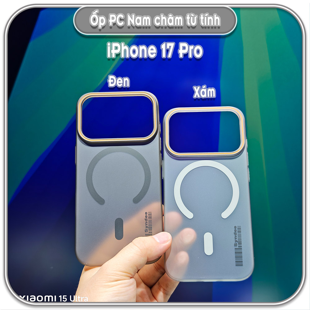 Ốp PC mỏng cho Xiaomi 17 - 17 Pro - 17 Promax ,có nam châm sạc từ tính