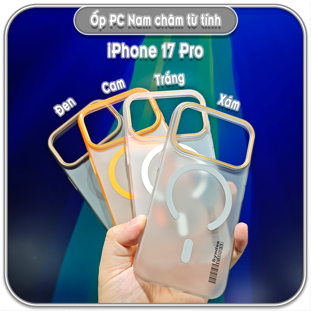 Ốp PC mỏng cho Xiaomi 17 - 17 Pro - 17 Promax ,có nam châm sạc từ tính