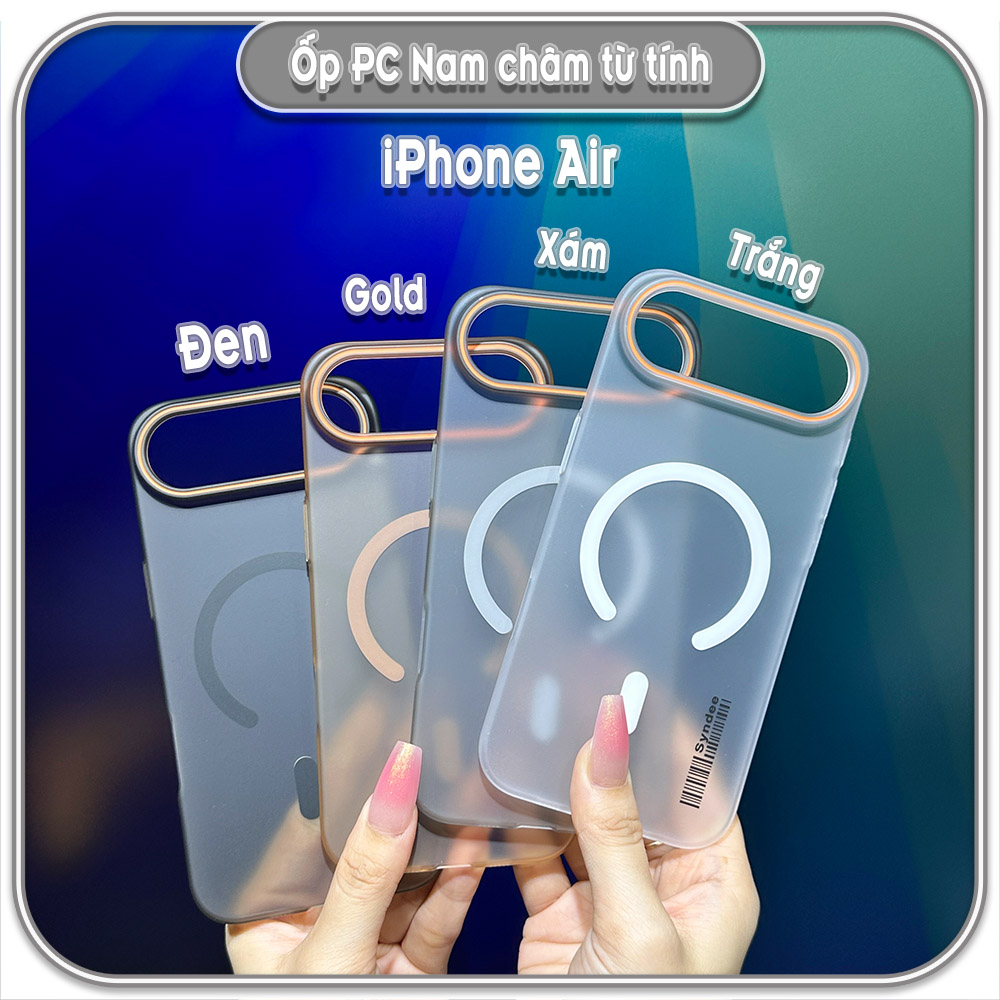 Ốp PC mỏng cho iPhone Air, có nam châm sạc từ tính