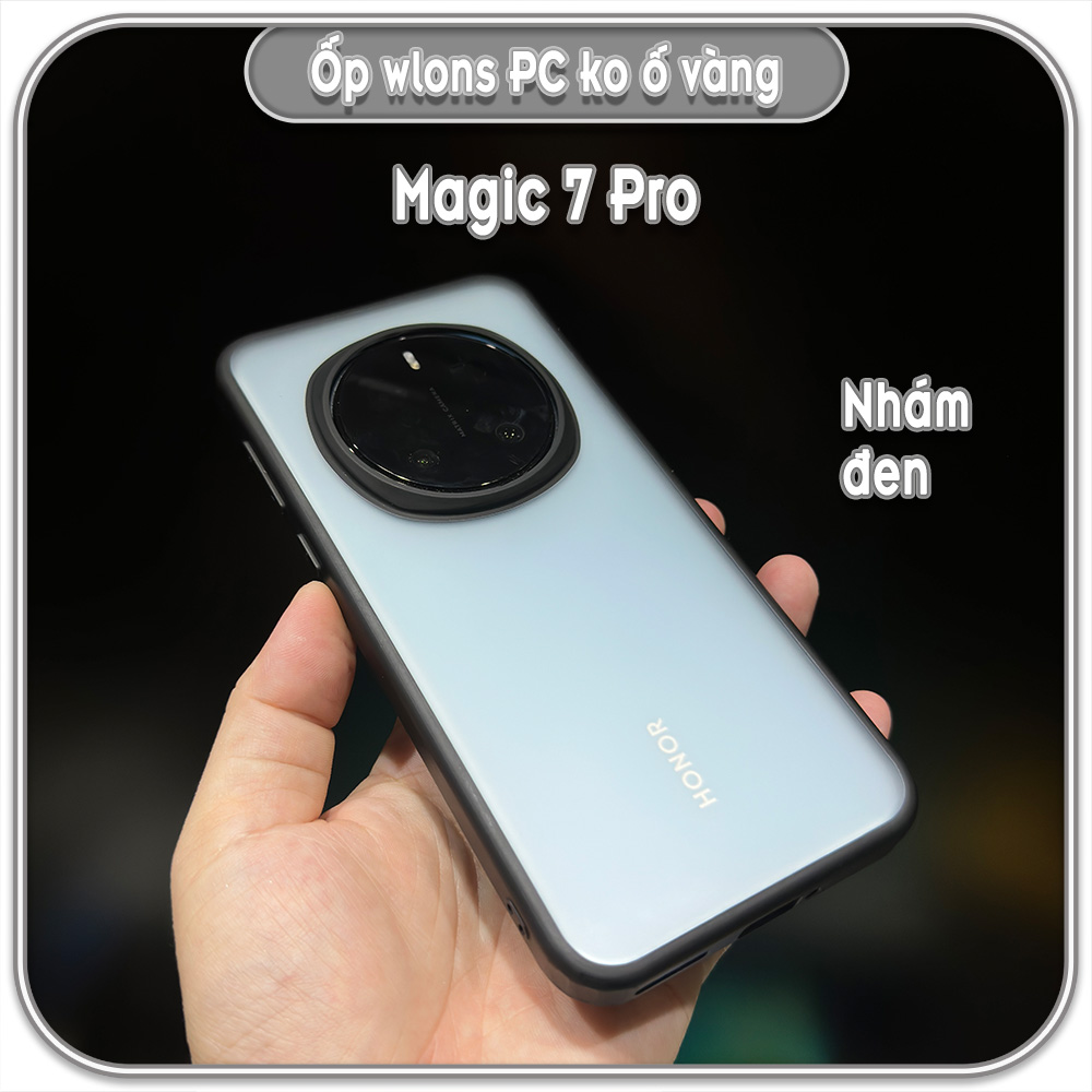 Ốp chống sốc cho Honor Magic 7 Pro, wlons lưng PC không ố vàng