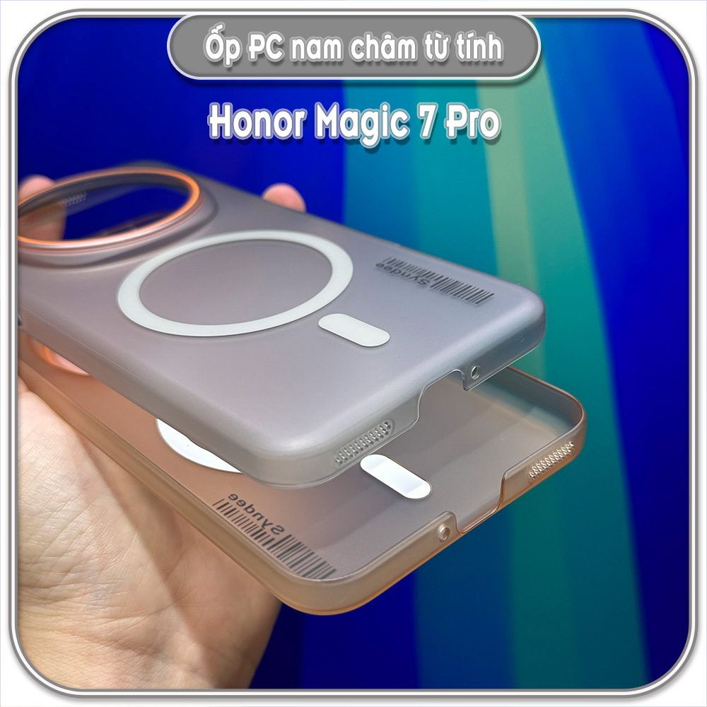 Ốp PC mỏng cho Honor Magic 7 Pro, có nam châm sạc từ tính