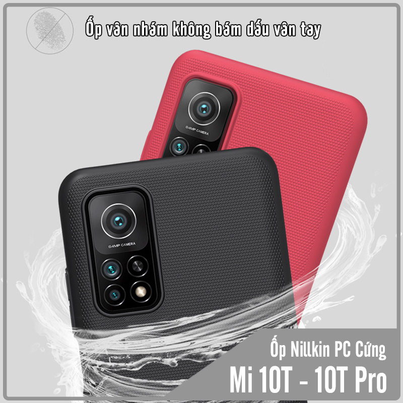 Ốp lưng cho Xiaomi Mi 10T - Mi 10T Pro Frosted Shield nhựa PC cứng Nillkin , Vân nhám , chống vân tay