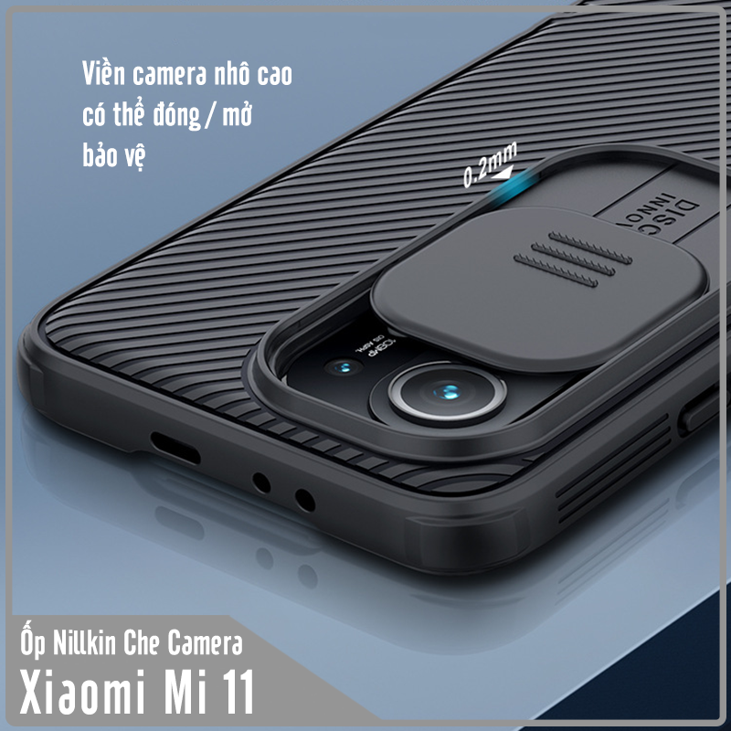 Ốp lưng cho Xiaomi Mi 11 Nillkin CamShield che camera